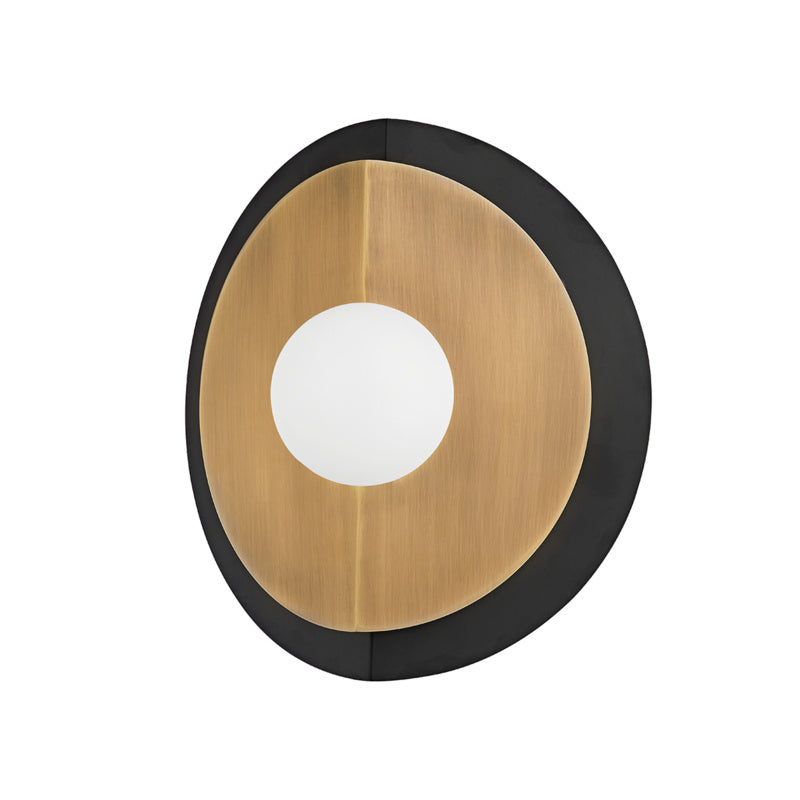 Troy Larson B4221-PBR/SBK Wall Sconce Light - Patina Brass/Soft Black