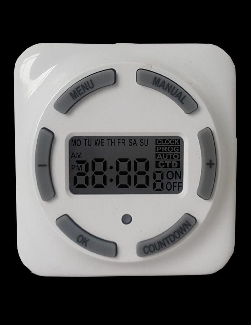 Westgate Lighting TR-DTMR  7-Day 3-Prong Digital Plug-In Timer Landscape Light White