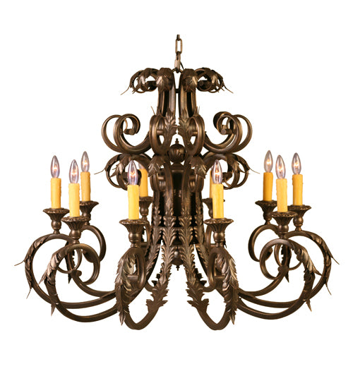 Meyda Tiffany Serratina 119763 Chandelier Light - Oil Rubbed Bronze