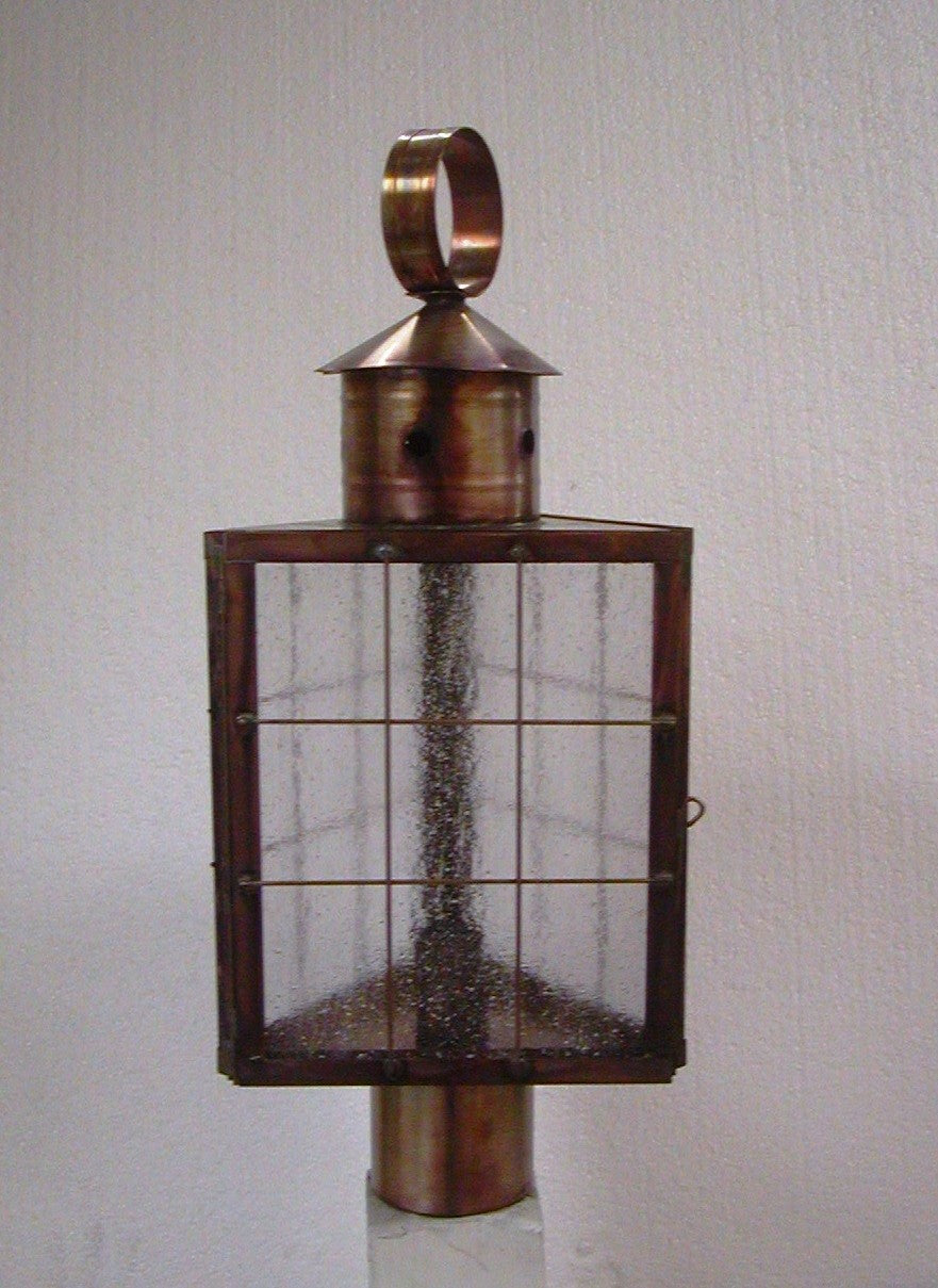 Genie House Lighting 57302URACS Falcone One Light Post Mount Outdoor Copper/Antique/Verde