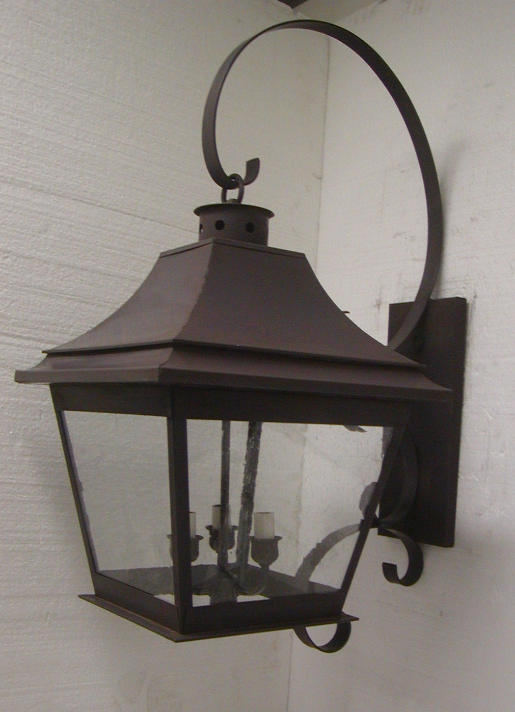 Genie House Lighting 88321DBSS Forte Three Light Wall Mount Outdoor Bronze / Dark