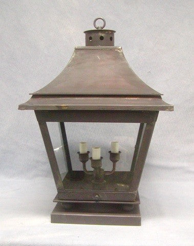 Genie House Lighting 8832PIERDBC Forte Three Light Pier Mount Outdoor Bronze / Dark