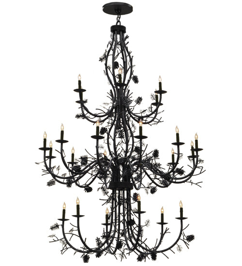 Meyda Tiffany Pinecone 119768 Chandelier Light - Chestnut