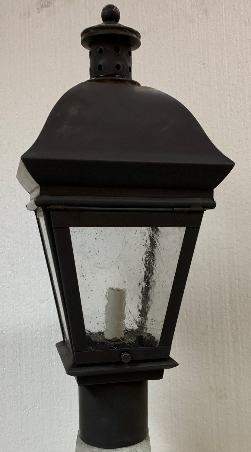 Genie House Lighting 89702XDCS Rosalyne One Light Post Mount Outdoor Bronze / Dark