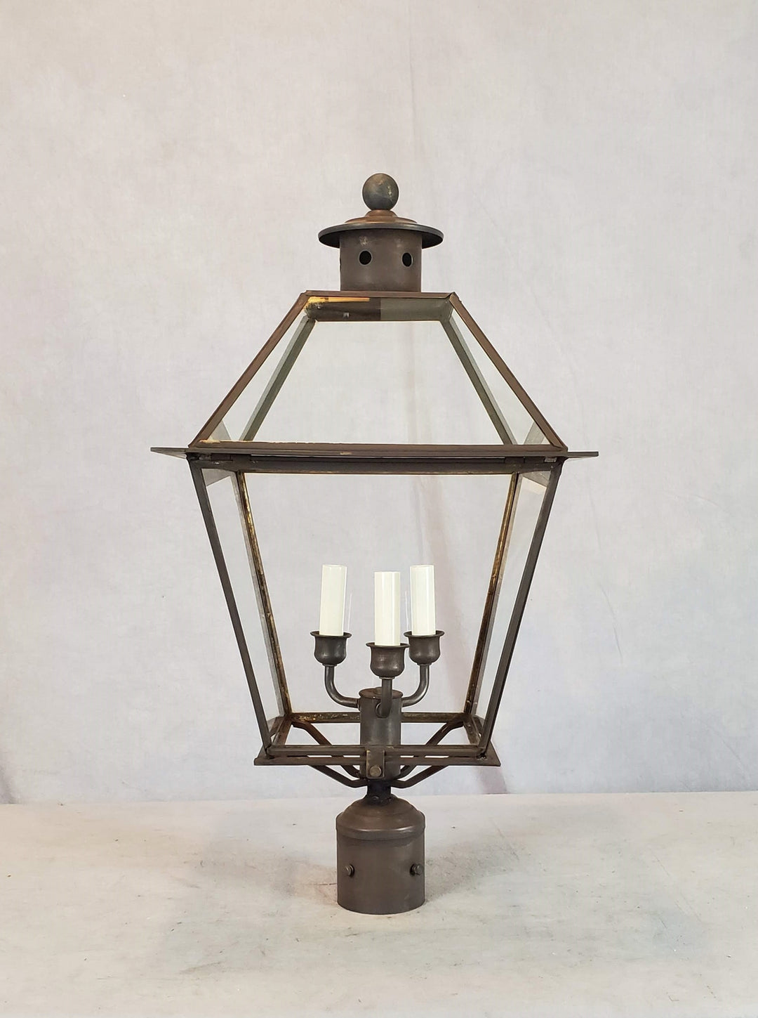Genie House Lighting 91432DBC Kojan Three Light Post Mount Outdoor Bronze / Dark