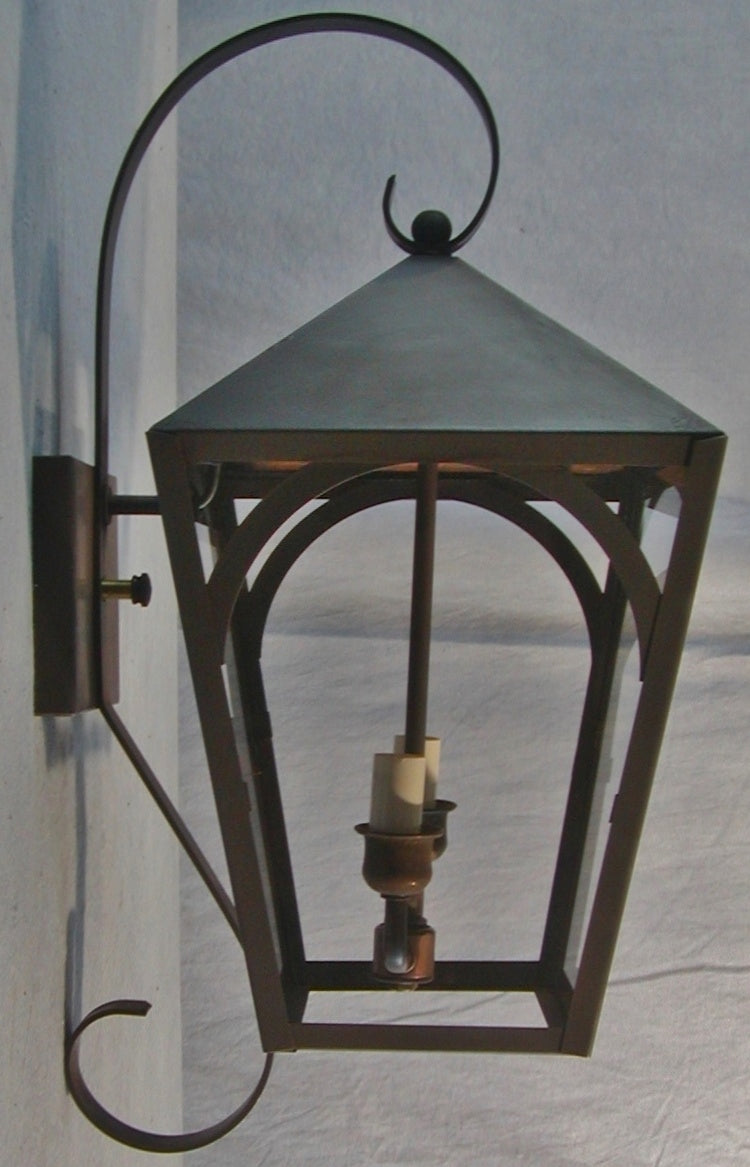 Genie House Lighting AR30601DCC Arlington Two Light Wall Mount Outdoor Bronze / Dark
