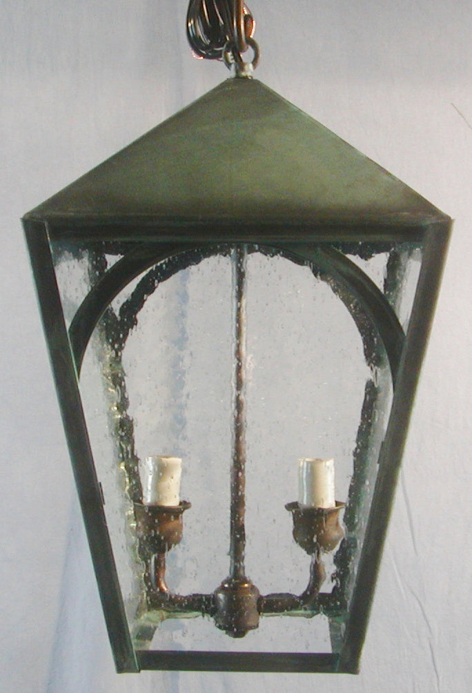 Genie House Lighting AR30603VGSS Arlington Two Light Pendant Outdoor Verde