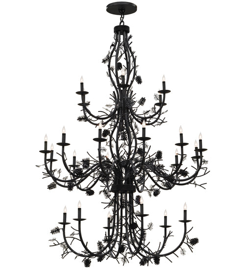 Meyda Tiffany Pinecone 119768 Chandelier Light - Chestnut