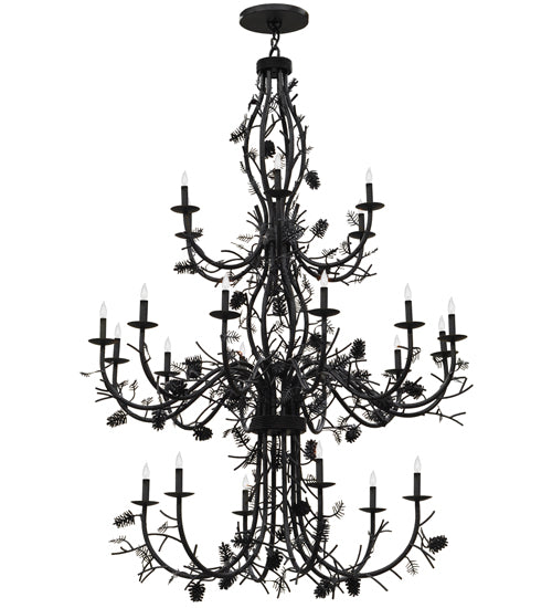 Meyda Tiffany Pinecone 119768 Chandelier Light - Chestnut