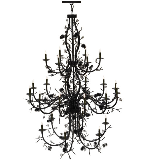 Meyda Tiffany Pinecone 119768 Chandelier Light - Chestnut