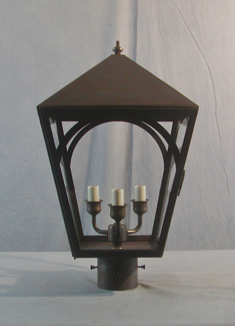 Genie House Lighting AR30612DCC Arlington Three Light Post Mount Outdoor Bronze / Dark