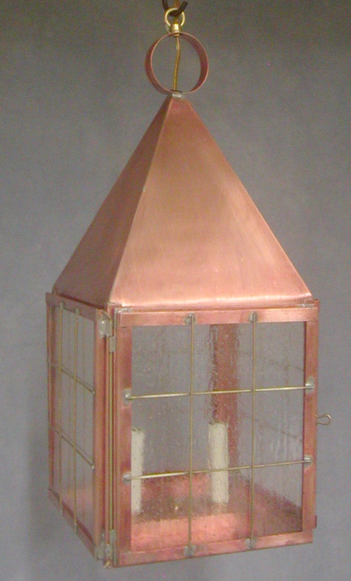 Genie House Lighting CW57823RCS Jamestown Two Light Pendant Outdoor Copper/Antique/Verde