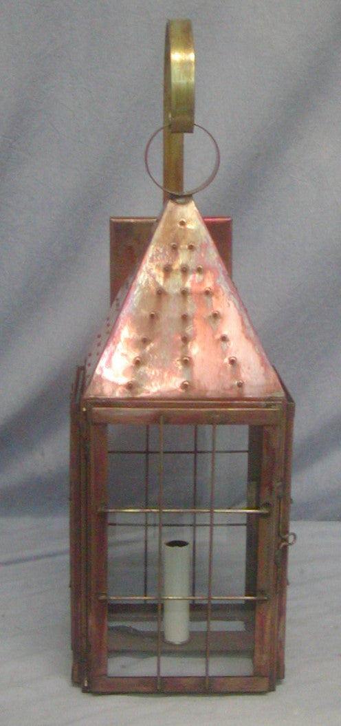 Genie House Lighting CW57911URACC Jamestown One Light Wall Mount Outdoor Copper/Antique/Verde