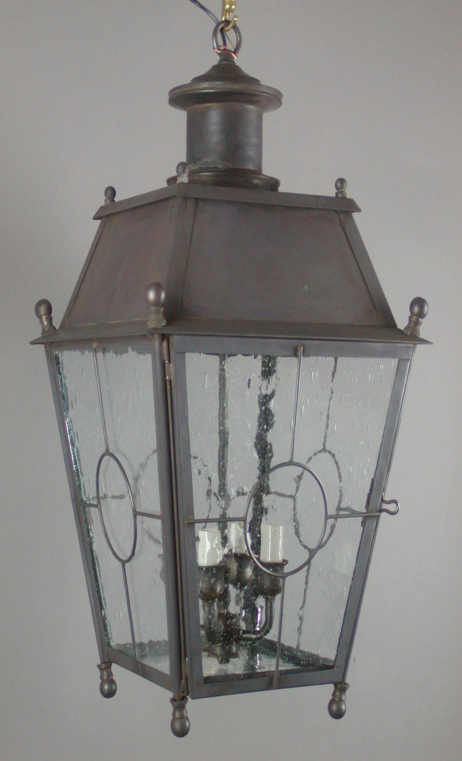 Genie House Lighting FA47313DCSS Fairmont Three Light Pendant Outdoor Bronze / Dark