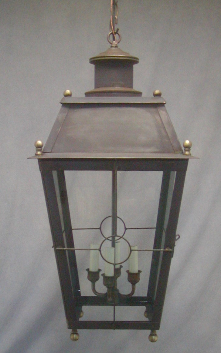 Genie House Lighting FA47323DCC Fairmont Four Light Pendant Outdoor Bronze / Dark
