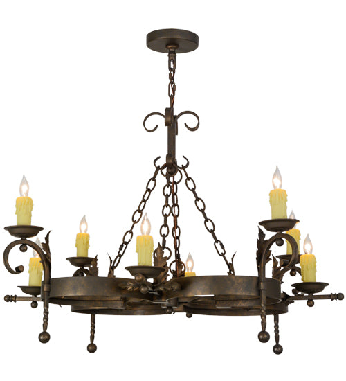 Meyda Tiffany Andorra 119771 Chandelier Light - Gilded Tobacco