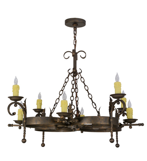 Meyda Tiffany Andorra 119771 Chandelier Light - Gilded Tobacco