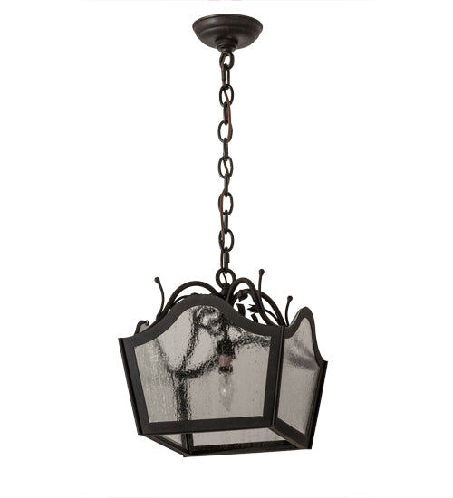 Meyda Tiffany Terena 119806 Pendant Light - Chestnut/Clear Seedy Glass