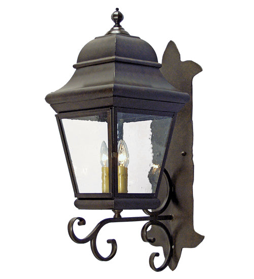 Meyda Tiffany Lighting 119852 Cicero Three Light Wall Sconce Outdoor Bronze / Dark