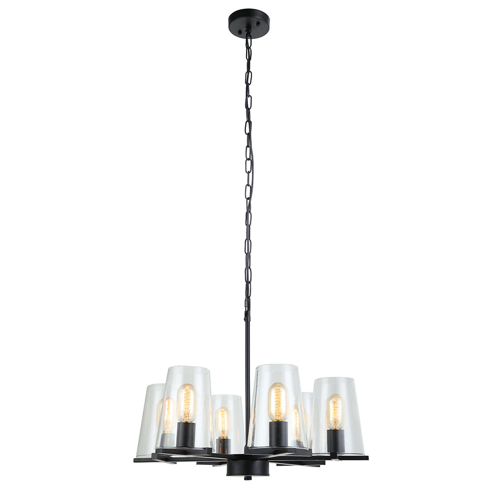 Maxilite Baran MX 1431-6 Chandelier Light - Black