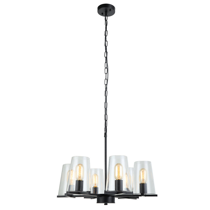 Maxilite Baran MX 1431-6 Chandelier Light - Black