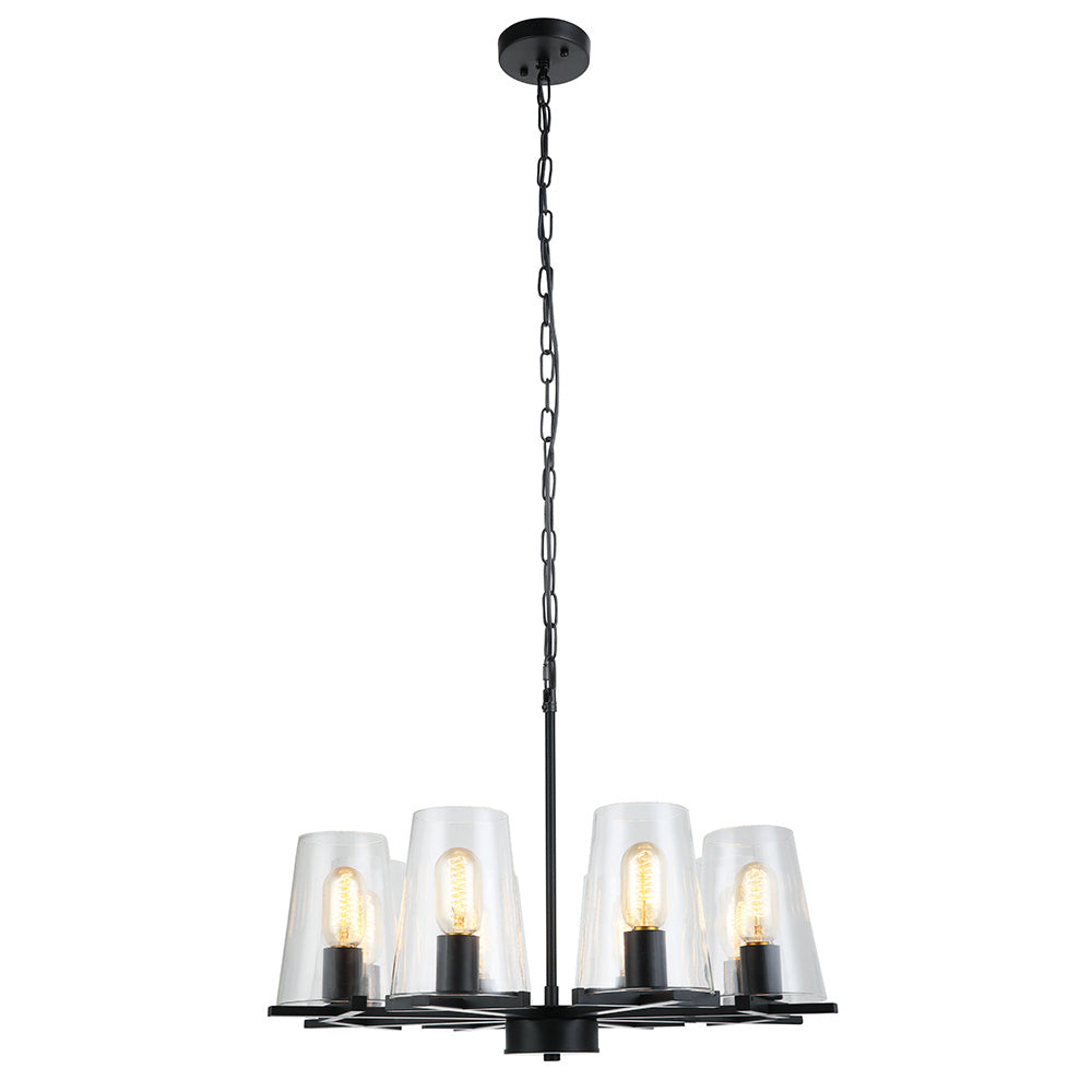 Maxilite Baran MX 1431-8 Chandelier Light - Black