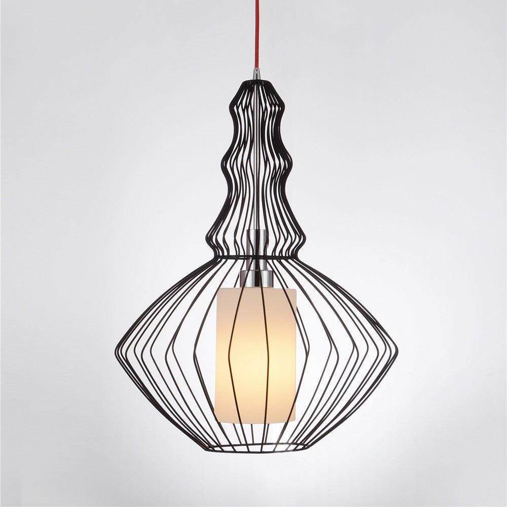 Maxilite Rapallo MX 2129-07A13 Pendant Light - Black/Polished Chrome