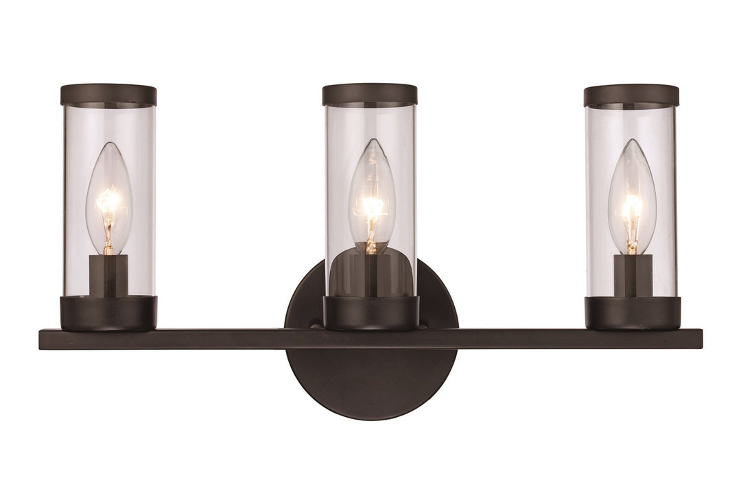Trans Globe Imports 71713 BK Bath Vanity Light 18 in. wide - Black