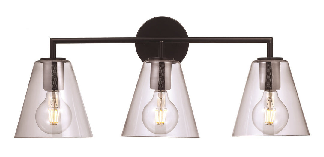 Trans Globe Imports 22243 BK Bath Vanity Light 26 in. wide - Black