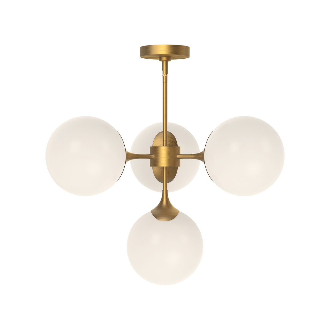 Alora Mood nouveau CH505426AGOP Chandelier Light - Aged Gold/Opal Matte Glass