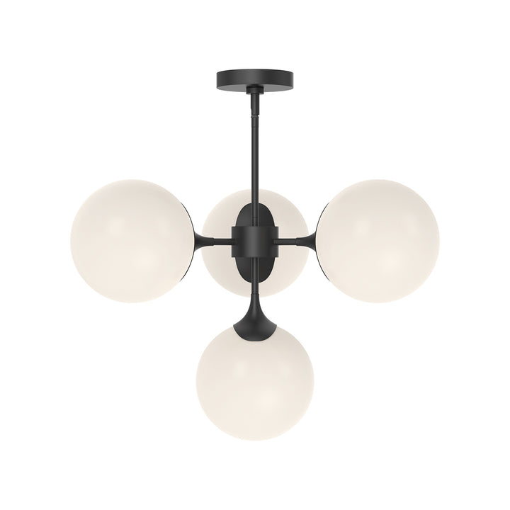 Alora Mood nouveau CH505426MBOP Chandelier Light - Matte Black/Opal Matte Glass