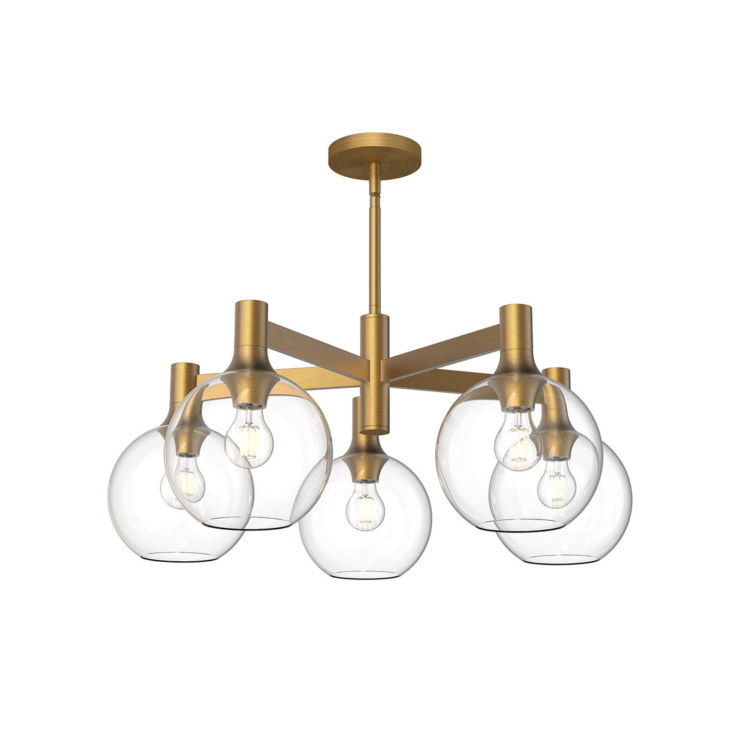 Alora Mood castilla CH506129AGCL Chandelier Light - Aged Gold/Clear Glass