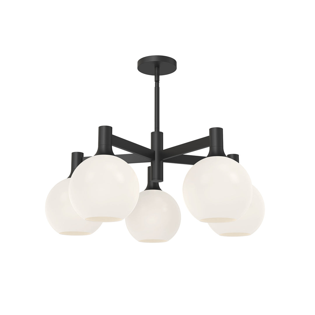 Alora Mood castilla CH506129MBOP Chandelier Light - Matte Black/Opal Matte Glass