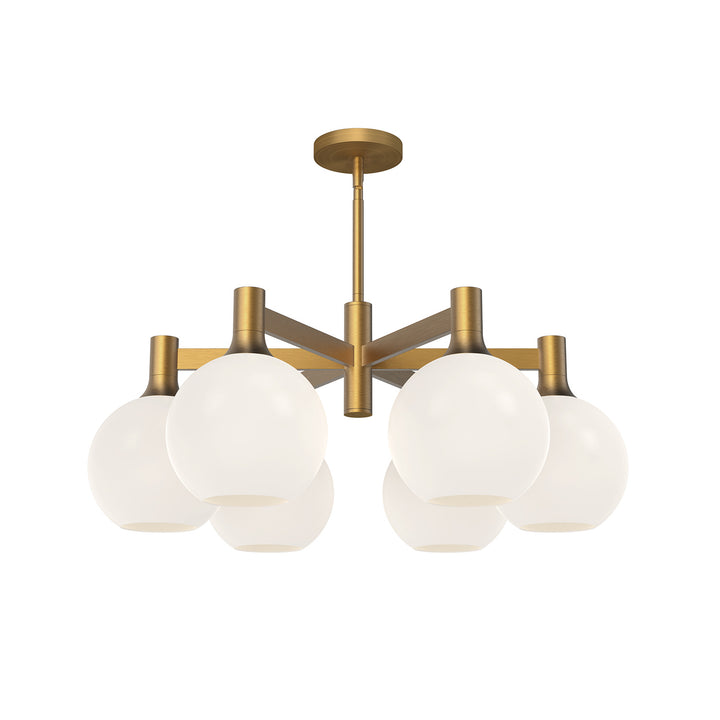 Alora Mood castilla CH506230AGOP Chandelier Light - Aged Gold/Opal Matte Glass