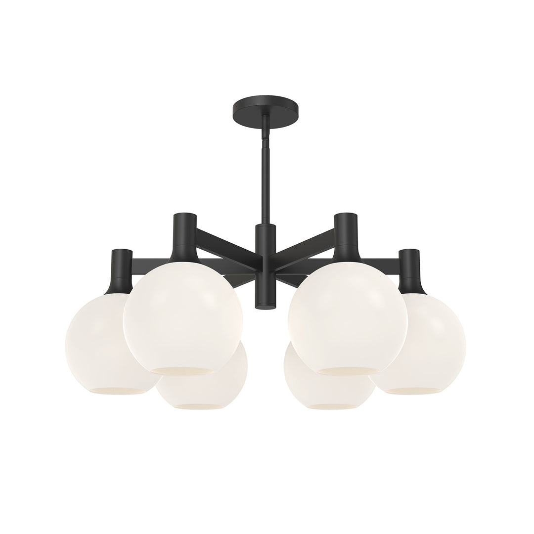 Alora Mood castilla CH506230MBOP Chandelier Light - Matte Black/Opal Matte Glass