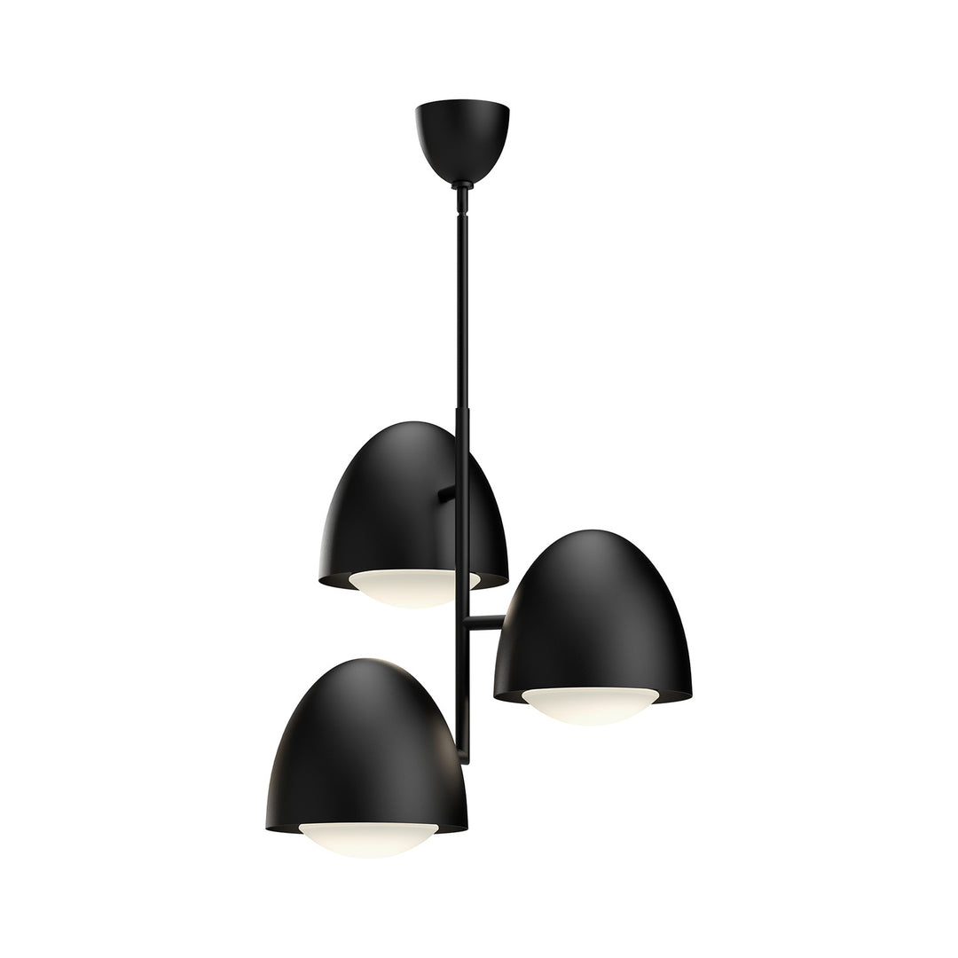 Alora Mood kenji CH529024MBOP Chandelier Light - Matte Black/Opal Matte Glass