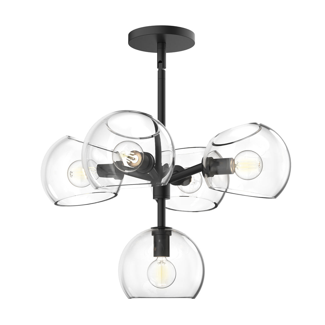 Alora Mood willow CH548518MBCL Chandelier Light - Clear Glass/Matte Black