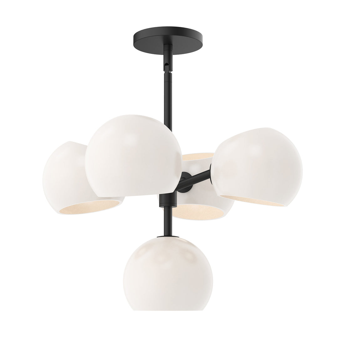 Alora Mood willow CH548518MBOP Chandelier Light - Matte Black/Opal Matte Glass