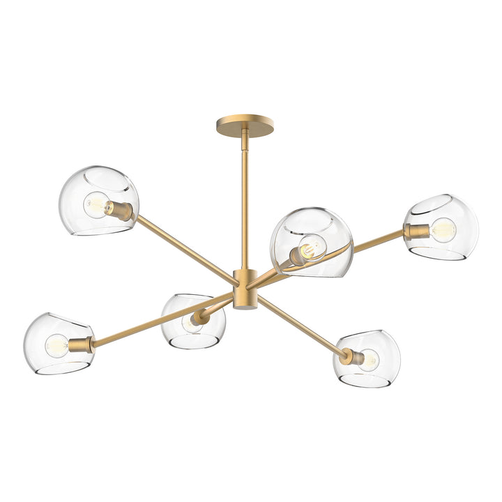 Alora Mood willow CH548637BGCL Chandelier Light - Brushed Gold/Clear Glass