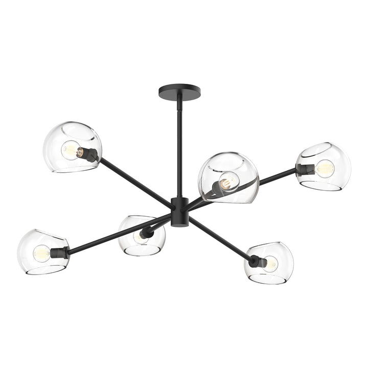 Alora Mood willow CH548637MBCL Chandelier Light - Clear Glass/Matte Black