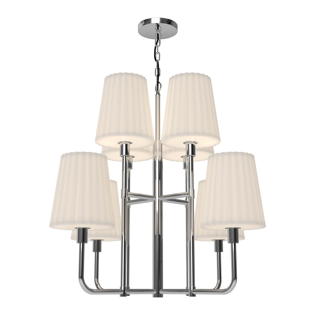 Alora Mood plisse CH628830CHOP Chandelier Light - Chrome/Opal Matte Glass