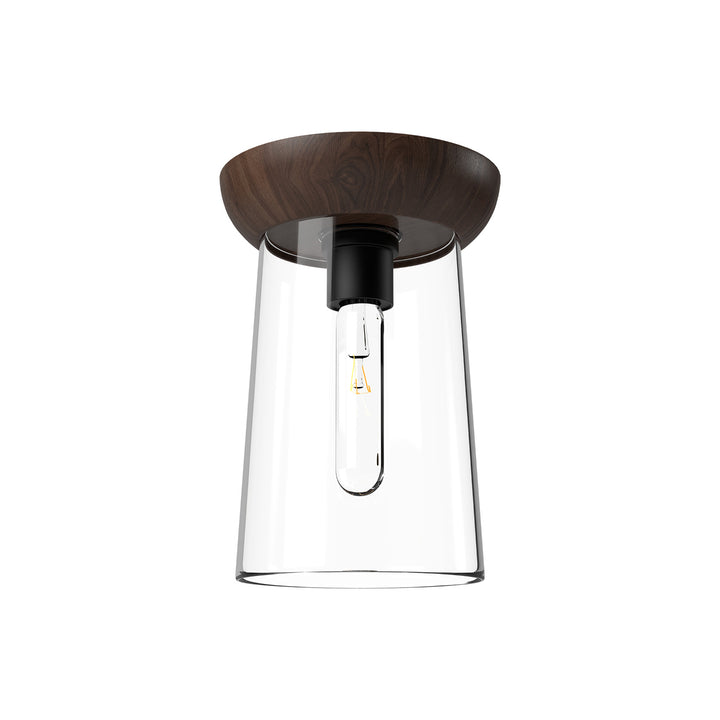 Alora Mood emil FM542007MBWT Ceiling Light - Matte Black/Walnut