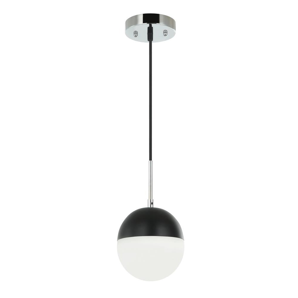 Maxilite Tuxedo MX 2431-11 Pendant Light - Black/Polished Chrome