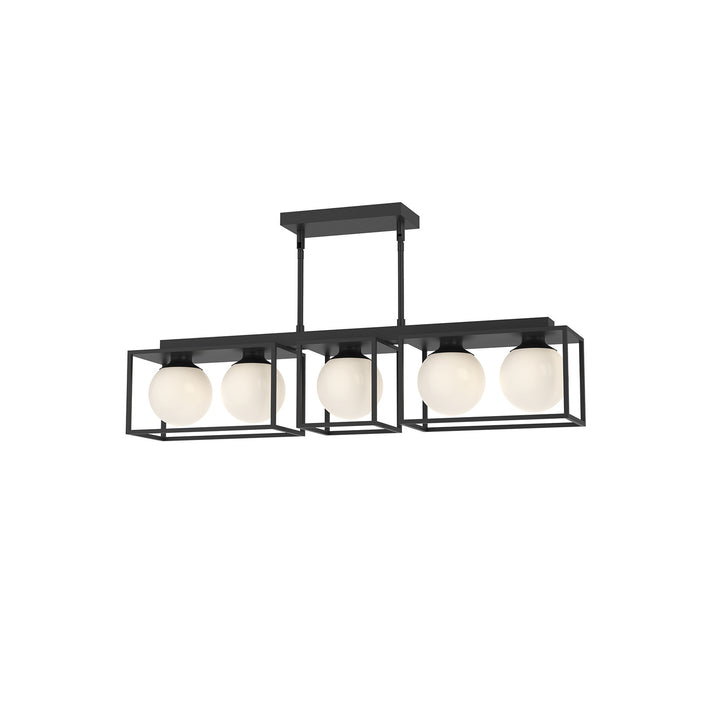 Alora Mood amelia LP519535MBOP Pendant Light - Matte Black/Opal Matte Glass