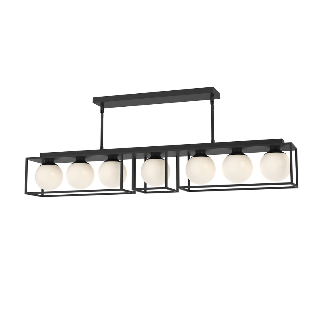 Alora Mood amelia LP519748MBOP Pendant Light - Matte Black/Opal Matte Glass