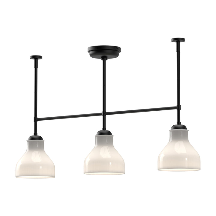 Alora Mood westlake LP540334MBGO Pendant Light - Glossy Opal Glass/Matte Black