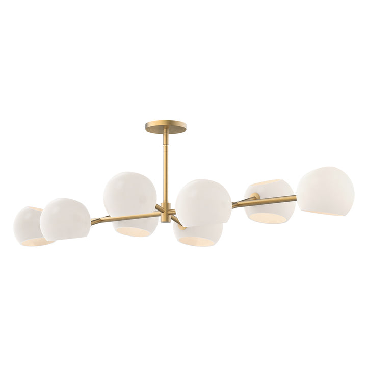 Alora Mood willow LP548848BGOP Pendant Light - Brushed Gold/Opal Matte Glass