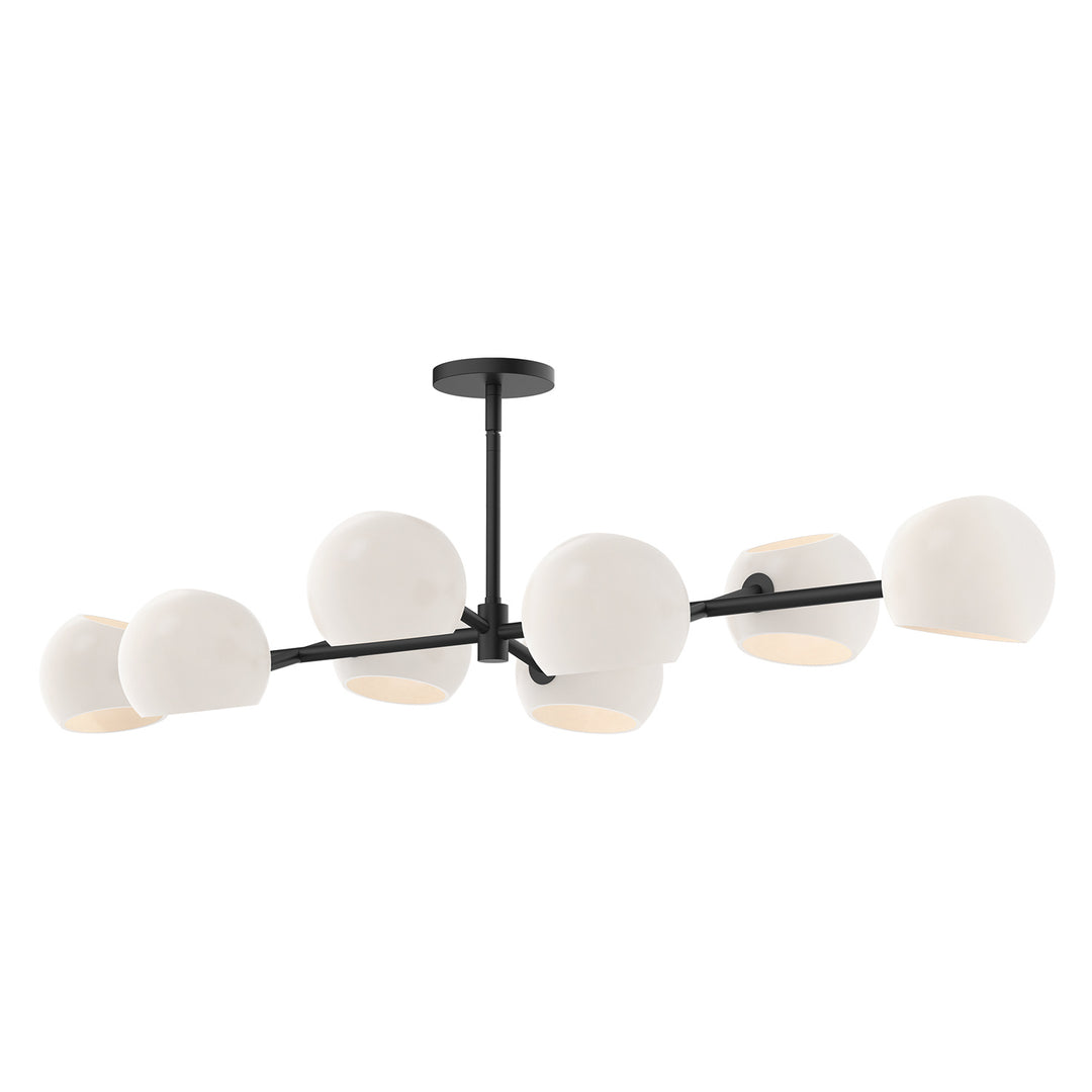 Alora Mood willow LP548848MBOP Pendant Light - Matte Black/Opal Matte Glass