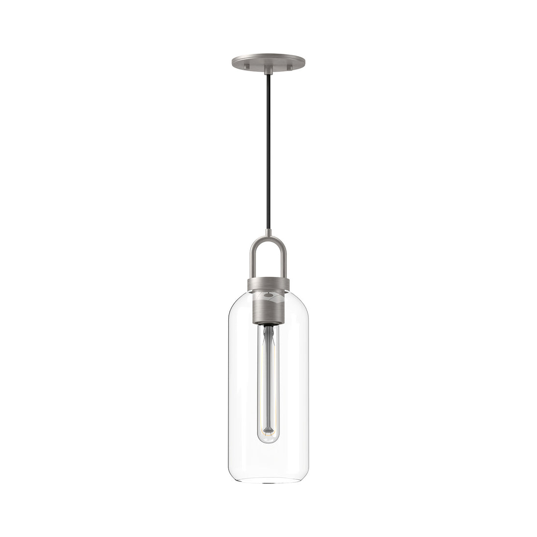 Alora Mood soji PD401505BNCL Pendant Light - Brushed Nickel/Clear Glass