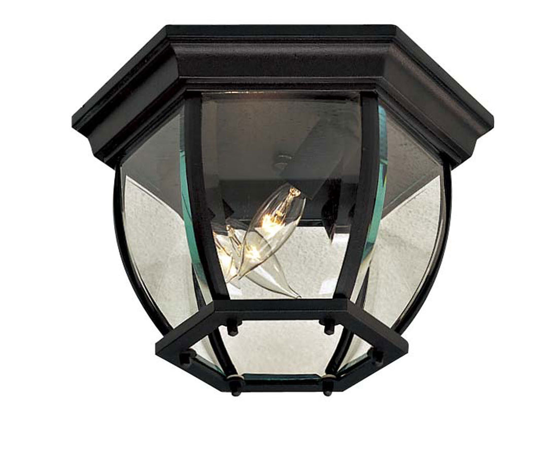 Minka-Lavery Lighting 71174-66 Wyndmere Three Light Flush Mount Outdoor Black